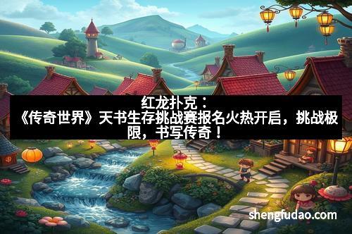 红龙扑克：《传奇世界》天书生存挑战赛报名火热开启，挑战极限，书写传奇！
